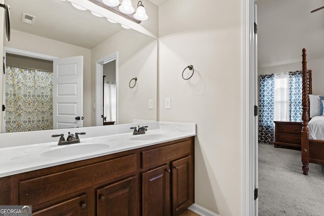 bathroom with vanity