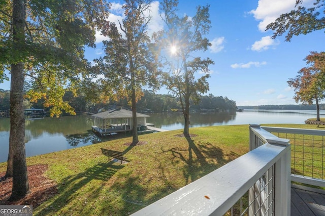 exterior space with a boat dock