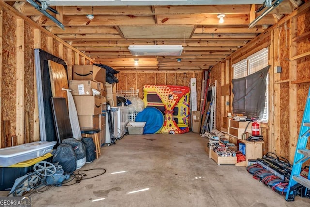 view of storage room