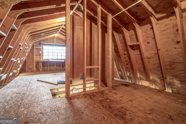 view of attic