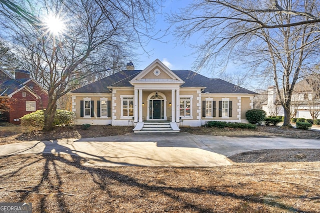 view of neoclassical / greek revival house