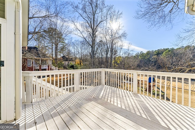 view of wooden deck