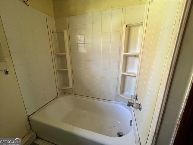 bathroom with shower / bathing tub combination