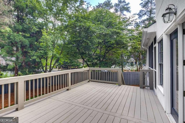 view of wooden terrace