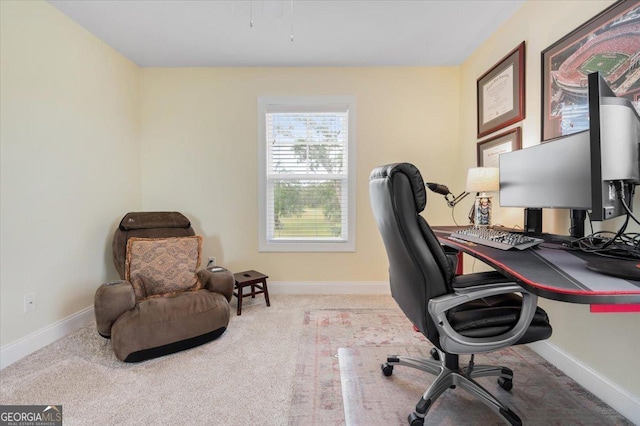 view of carpeted office