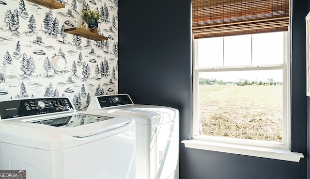 laundry area featuring separate washer and dryer