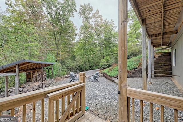 view of wooden terrace