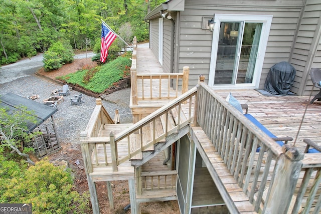 view of wooden terrace