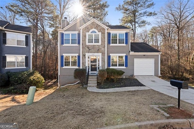 view of front of home featuring a garage