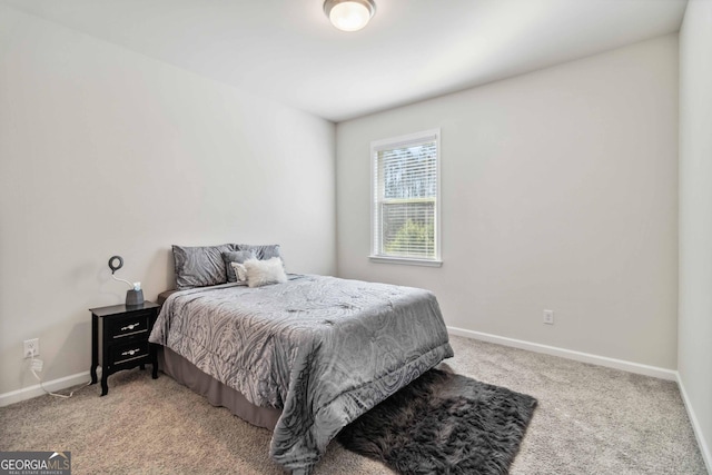 bedroom with carpet