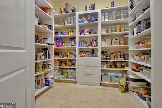 view of pantry