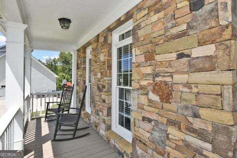 balcony with covered porch