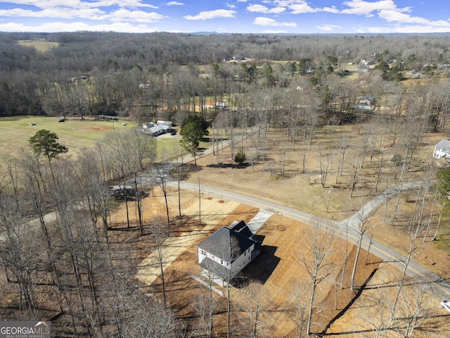 drone / aerial view with a rural view