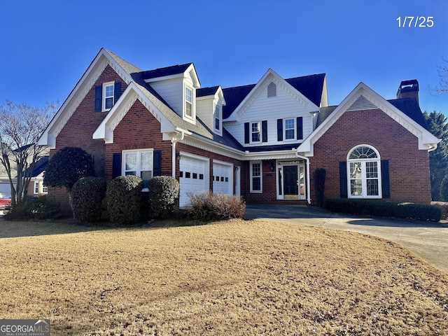 view of property with a garage