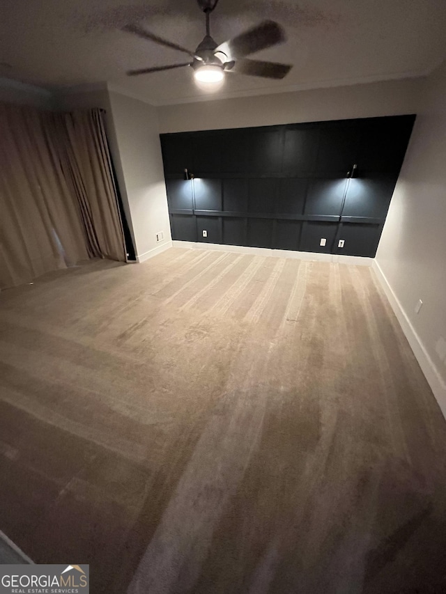 bedroom featuring carpet flooring and ceiling fan