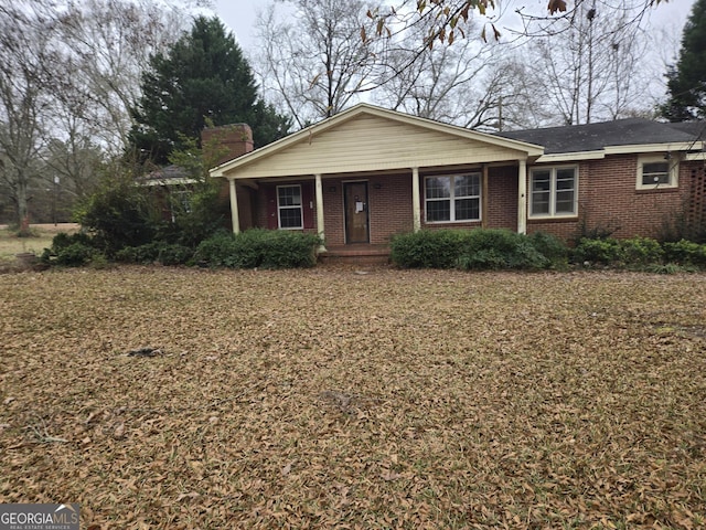 view of front of home with covered porch