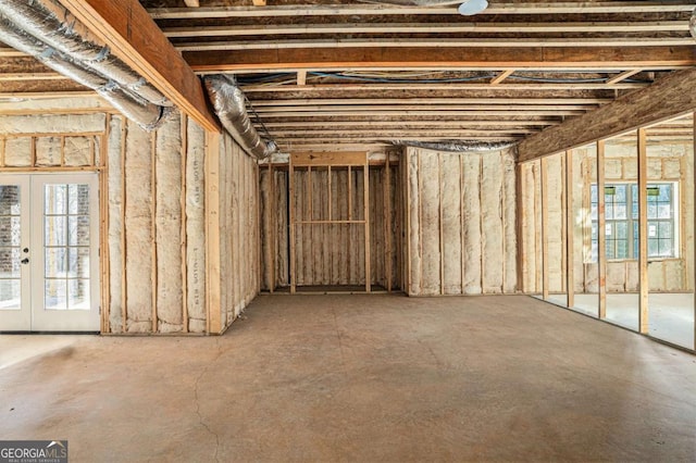 miscellaneous room featuring french doors