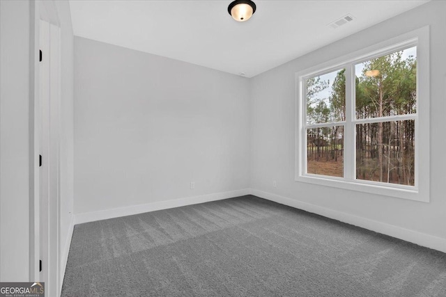 view of carpeted spare room