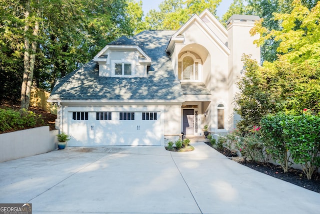 view of front of house featuring a garage