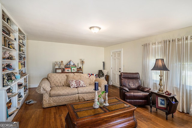 living room featuring hardwood / wood-style floors