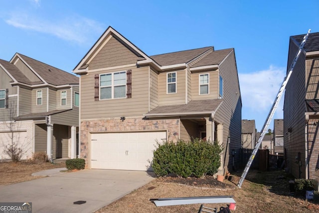 view of front of home featuring a garage