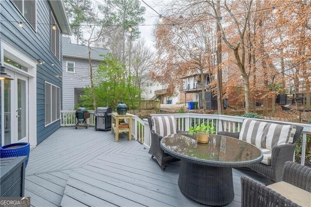 deck with grilling area