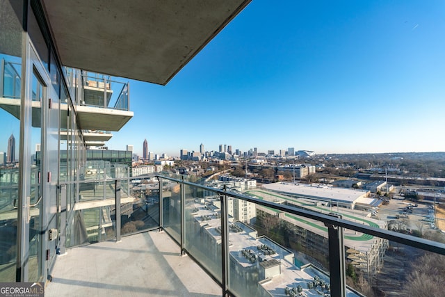 balcony with a city view