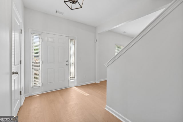 entryway featuring light hardwood / wood-style floors