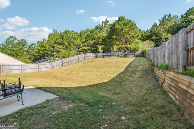 view of yard featuring a patio