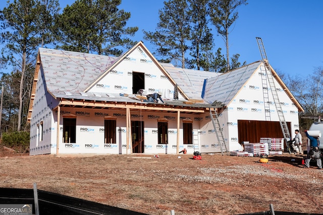 view of unfinished property