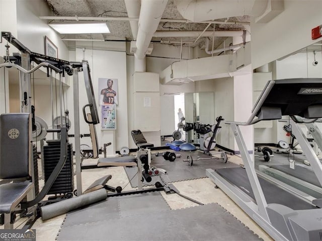 view of exercise room