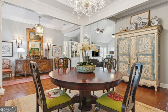 kitchen with tasteful backsplash, ceiling fan with notable chandelier, stainless steel dishwasher, sink, and light stone counters