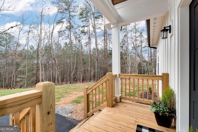 view of wooden deck