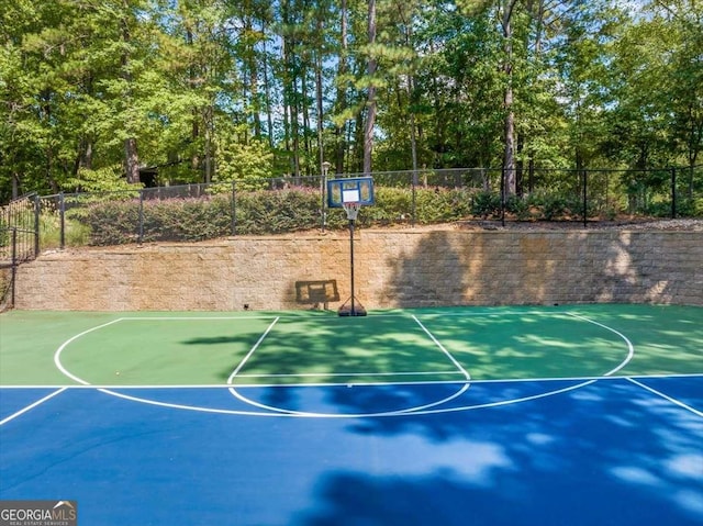 view of basketball court