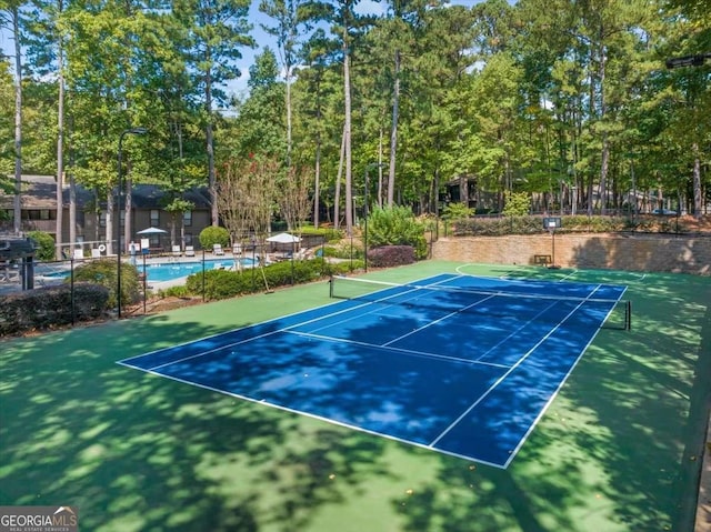 view of tennis court