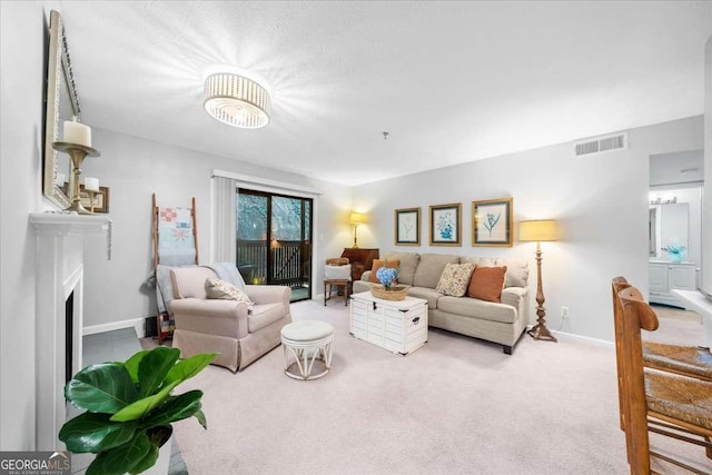 view of carpeted living room