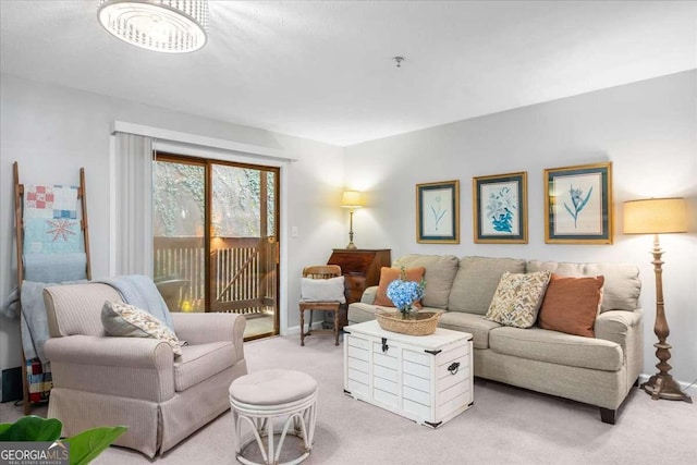 view of carpeted living room