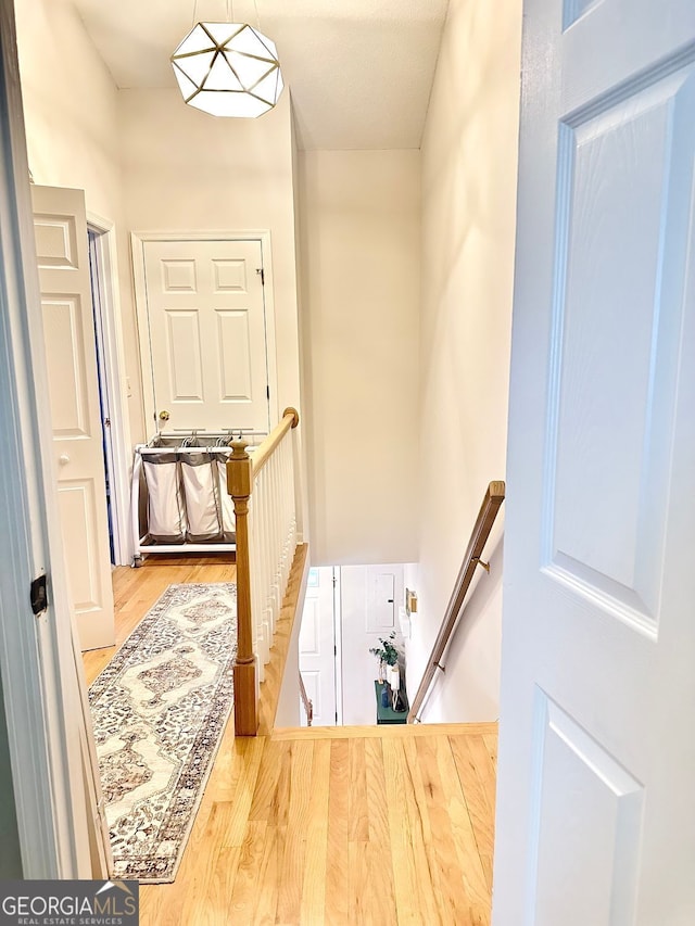 hall featuring hardwood / wood-style flooring