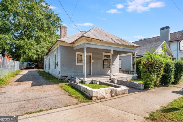 bungalow with a porch