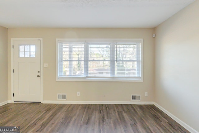 entryway featuring dark hardwood / wood-style floors