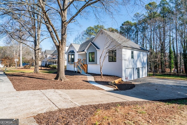 view of front facade with a garage