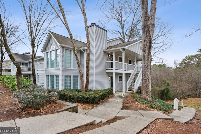 view of front of property with covered porch