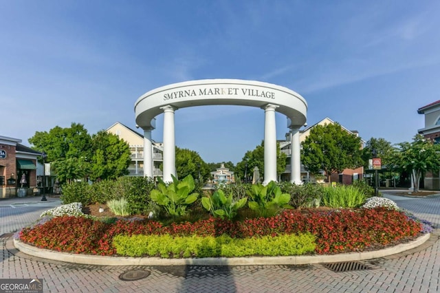 view of community sign