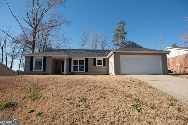 ranch-style house with a garage