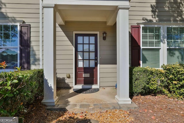 view of doorway to property