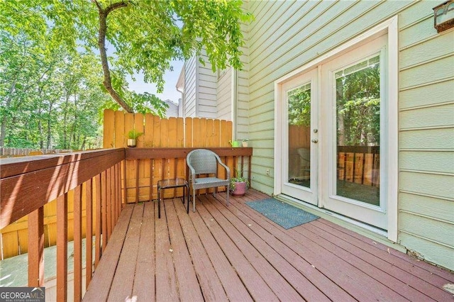 view of wooden terrace