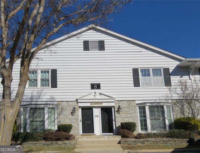 view of front of house with french doors