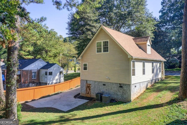 exterior space with a yard and a patio