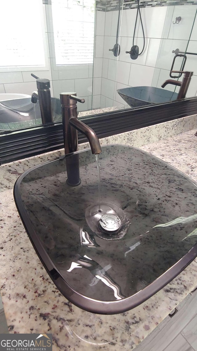 interior details featuring sink