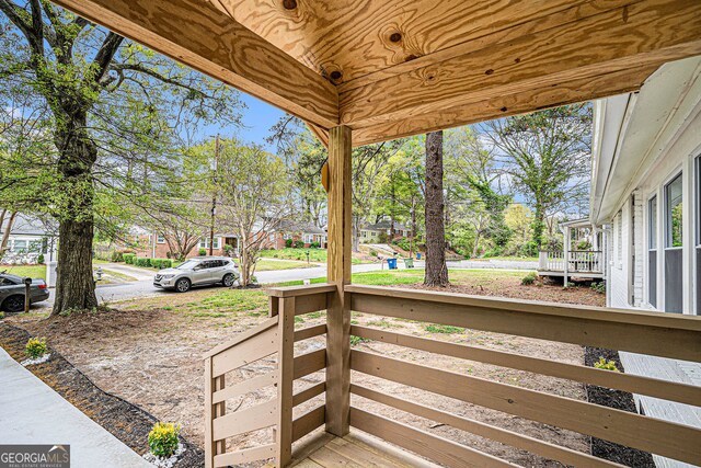 view of patio with a porch